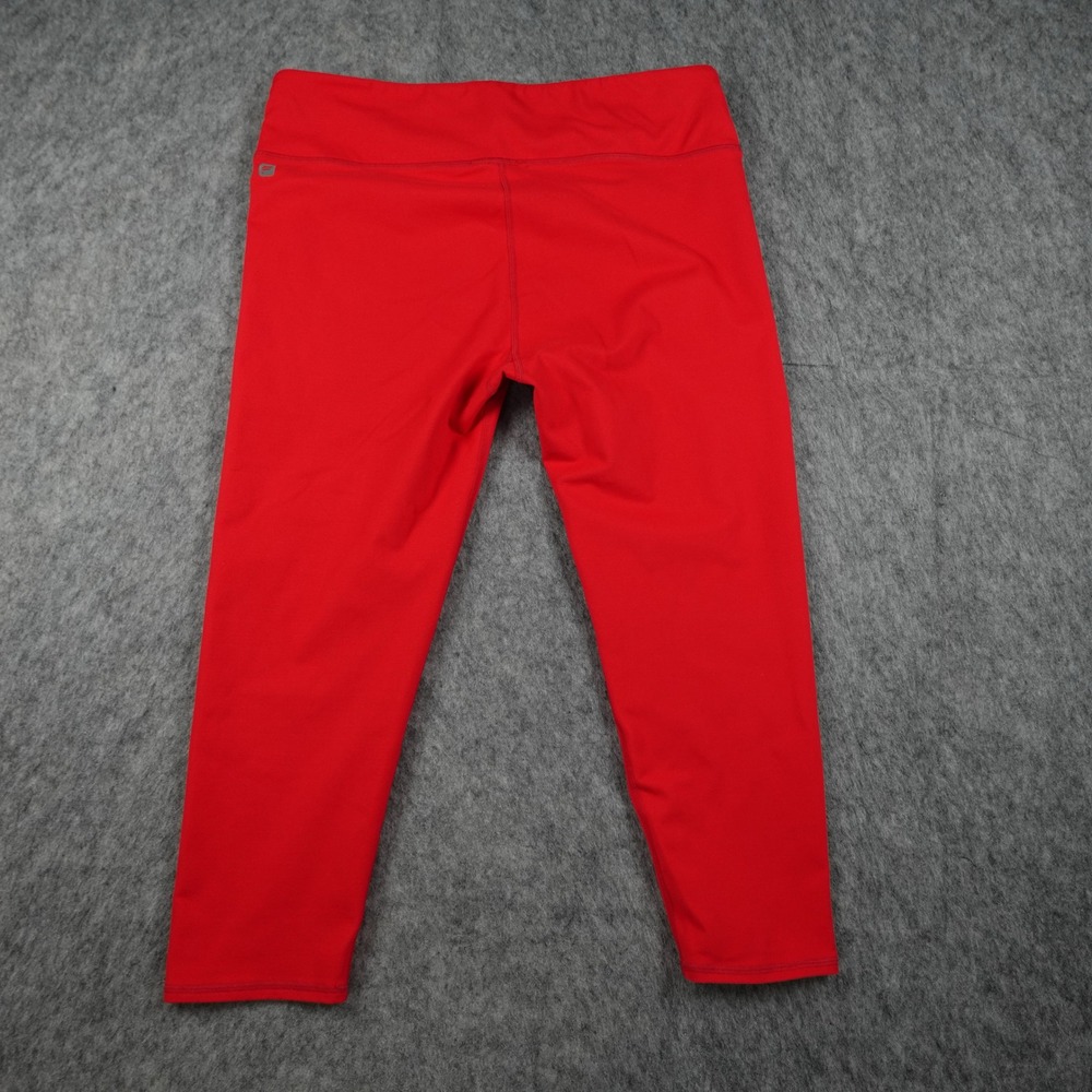 Fabletics Leggings Women L/XL? Red Capri Cropped Athletic Workout Yoga Pants - Picture 8 of 10